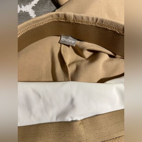 CHICO’S So Slimming Juliet jersey ankle pants khaki, w/ side vents at ankle-love - Picture 9 of 9